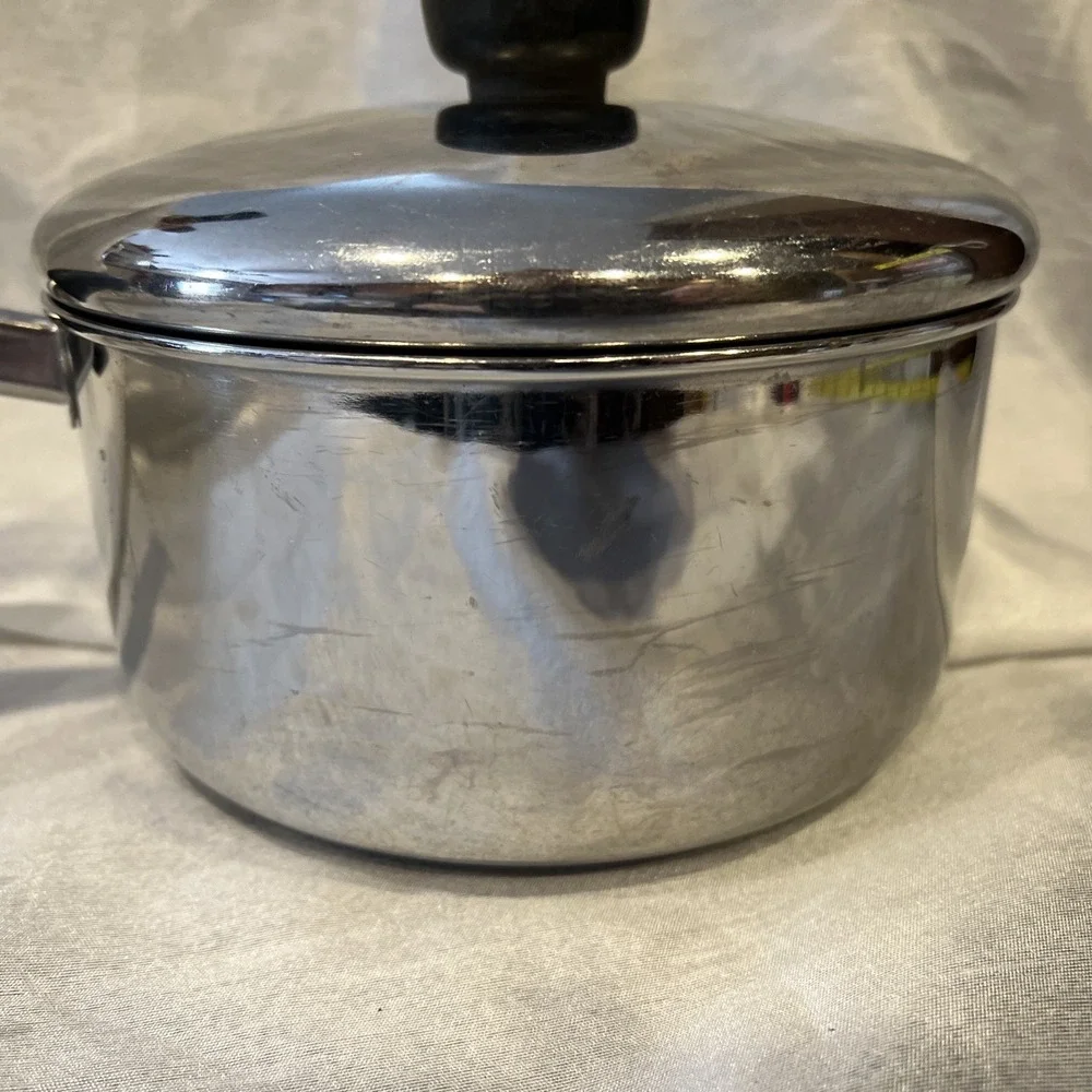 VTG Revere Ware 2qt Sauce Pan 18/10 Stainless Steel & Lid‎  - Clinton ILL USA